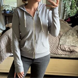 Abbot Main Venice Beach Women's Gray Zip-Up Hoodie Small